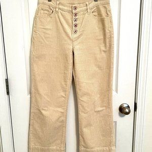 Wide wale cord cropped pants